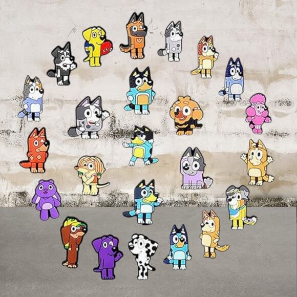 Other - 24 Pieces Bluey & Kids Shoe Charms Pack